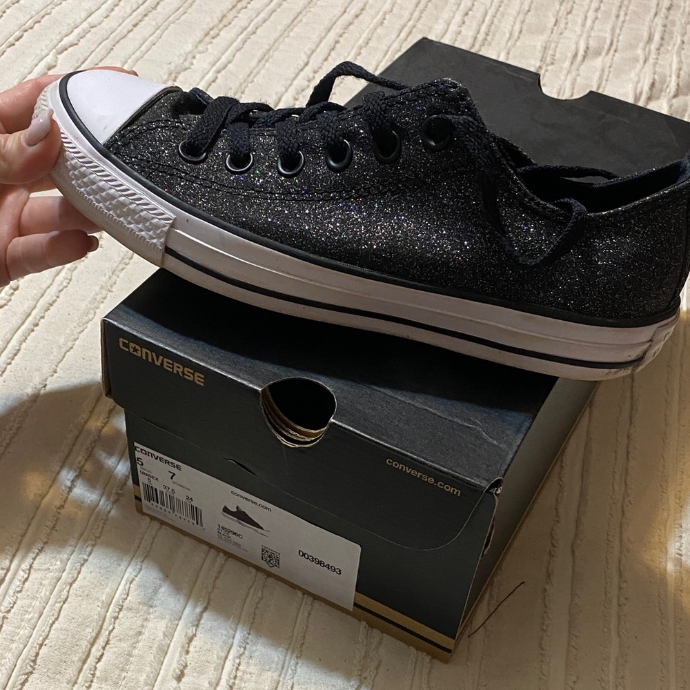 Converse Glittery Black Sneakers